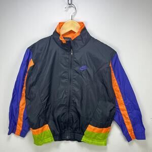 Vintage 90s Nike Color Block Windbreaker Jacket Youth Large